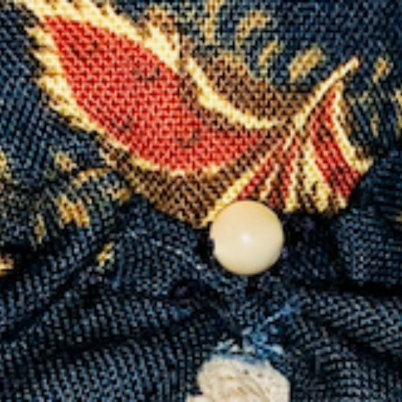 New Elegant Handmade Rag Doll Royal Blue Red Paisley Print Dress Beautiful - Picture 5 of 6